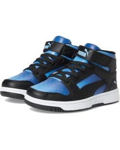 PUMA Kids Rebound Layup Mid Hook And Loop (Little Kid) | Sneakers & Athletic Shoes